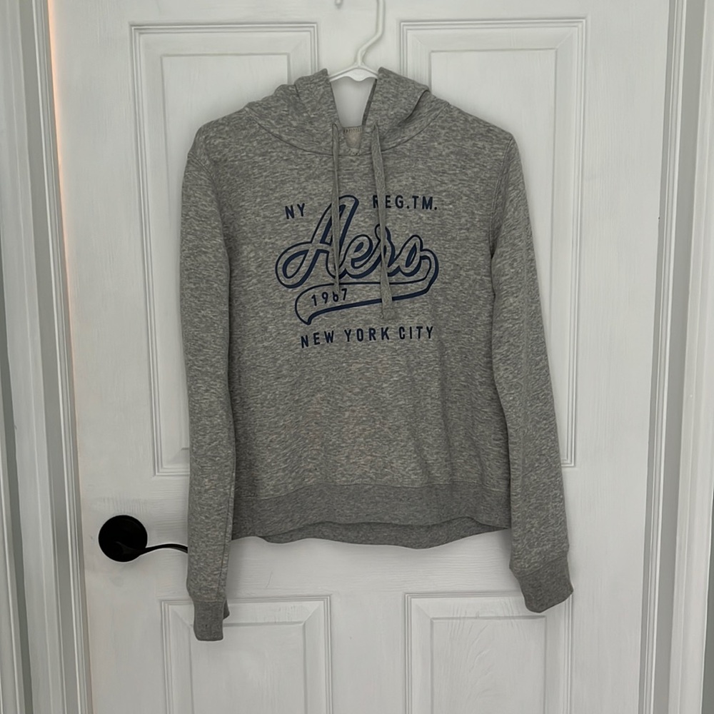 Aeropostale Hoodie  Womens Size M   Gray and Navy Blue